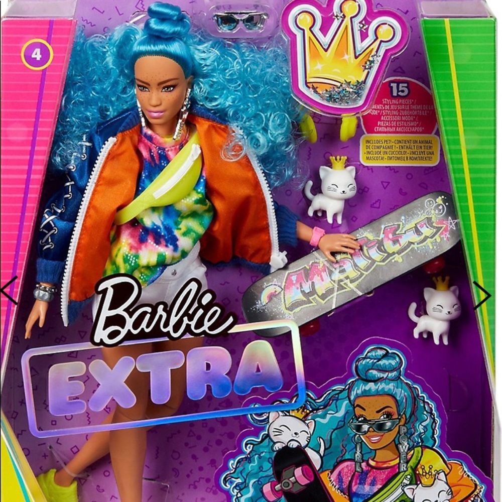Barbie Extra Blue Afro Hair Doll